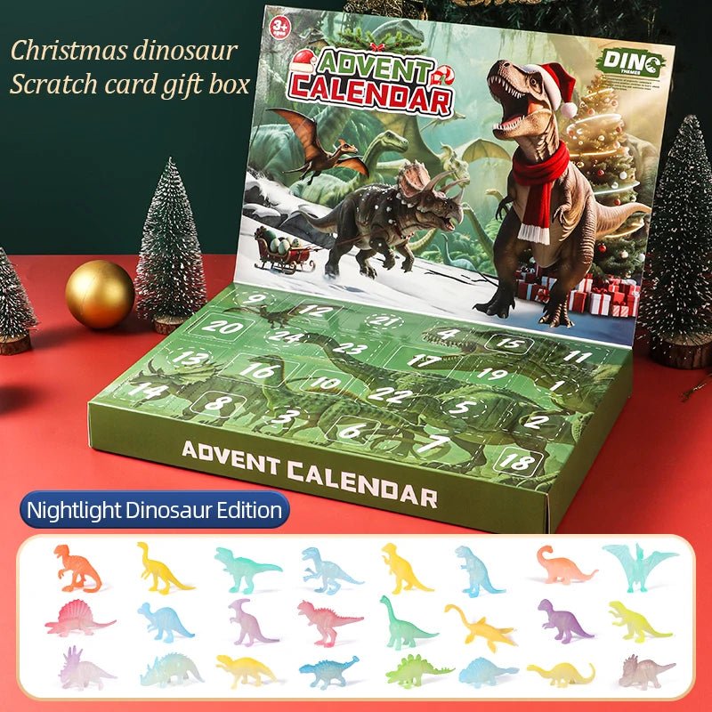 Kalendarz adwentowy z dinozaurami, wersja ze zdrapkami