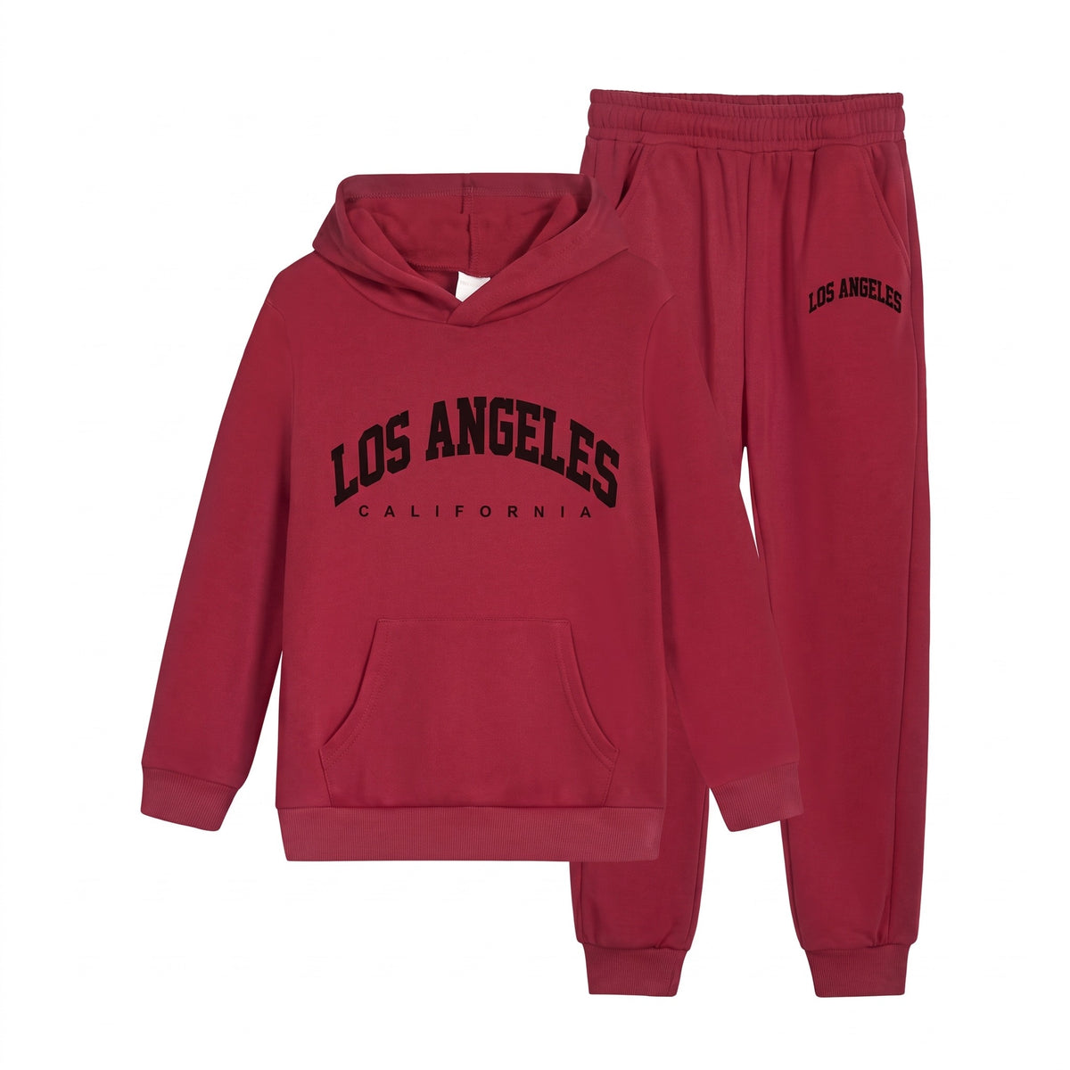 Komplet dresowy chłopięcy Los Angeles, bordowy