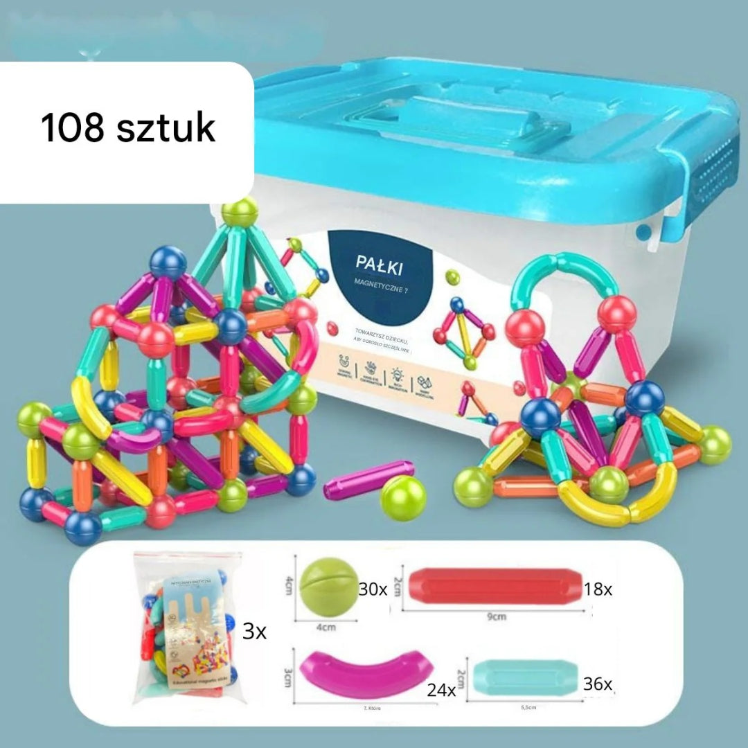 Magnetyczne patyczki konstrukcyjne – widok produktu 9 | Kidartsy