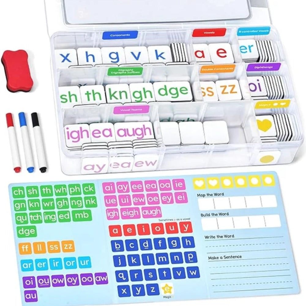 Magnetyczne płytki z literami i tablica