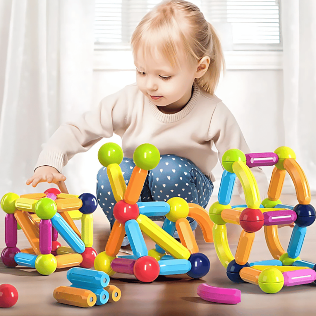 Magnetyczny zestaw konstrukcyjny – patyczki i łączniki – widok produktu 8 | Kidartsy