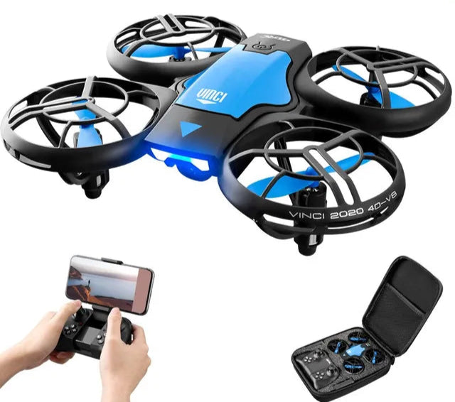 Mini dron z kamerą, dron z pilotem i etui