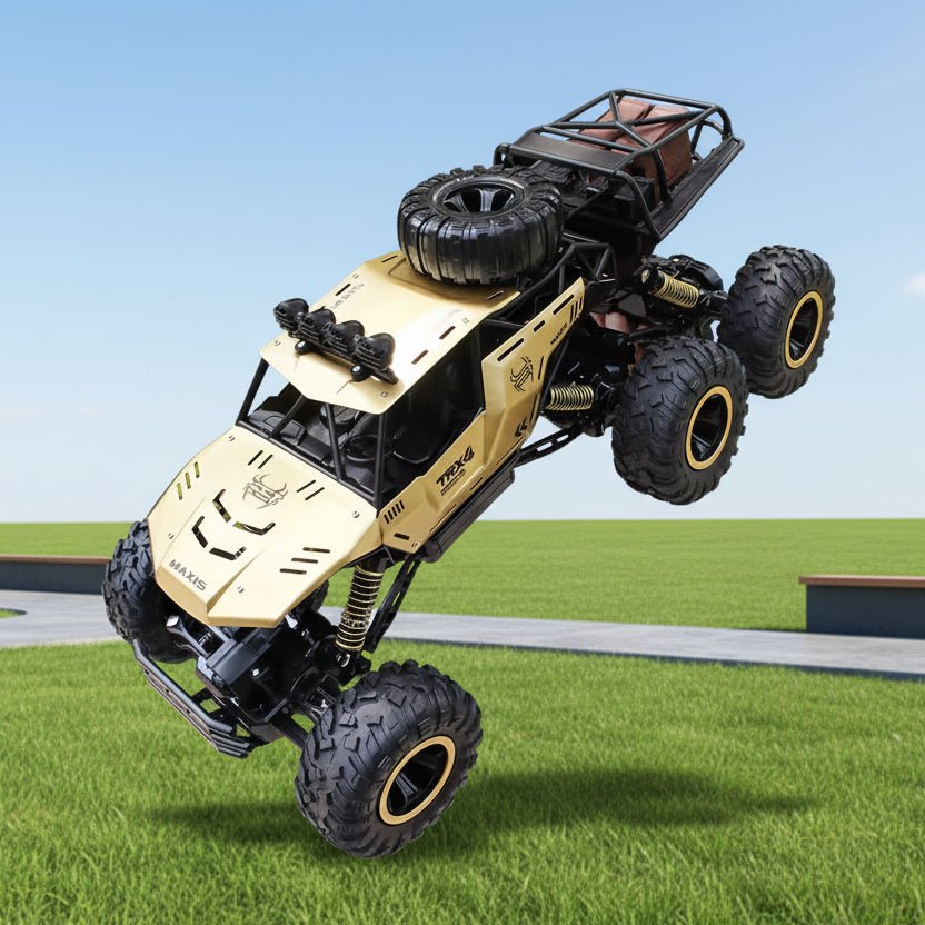 Monster truck zdalnie sterowany 6 kół, model piaskowy na trawie