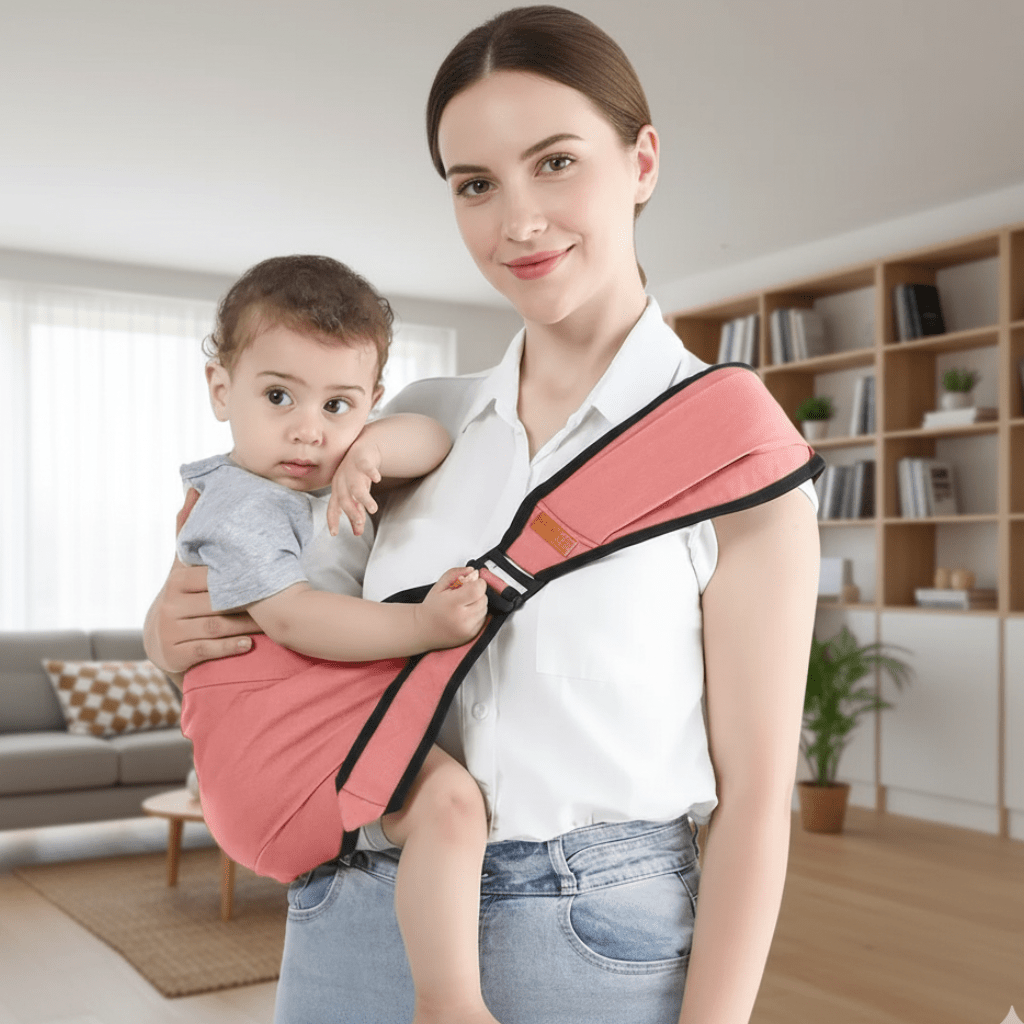 Nosidełko chusta na jedno ramię, kolor koralowy