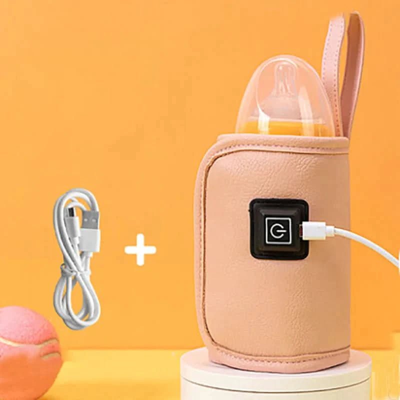 Podgrzewacz do butelek USB w formie otuliny, kolor różowy
