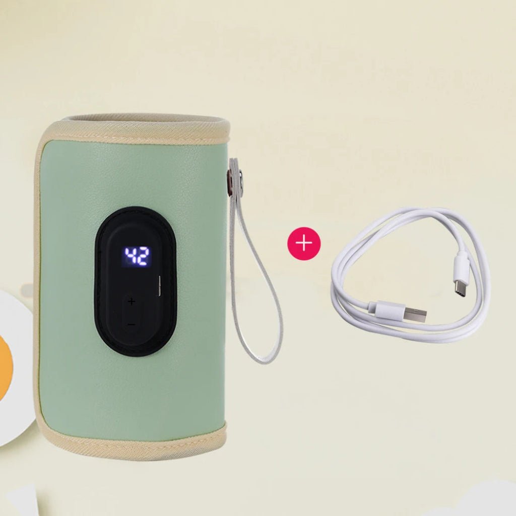 Podgrzewacz do butelek USB z wyświetlaczem, zestaw z kablem USB