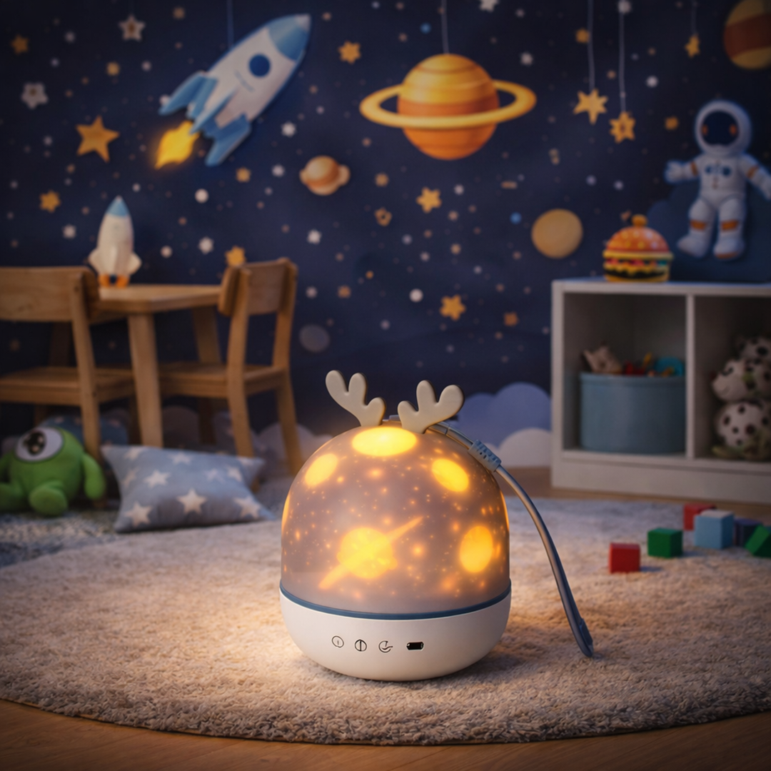 Projektor gwiazd Galaxy – Relaksujące nocne światło zapewniające spokojny sen – widok produktu 4 | Kidartsy