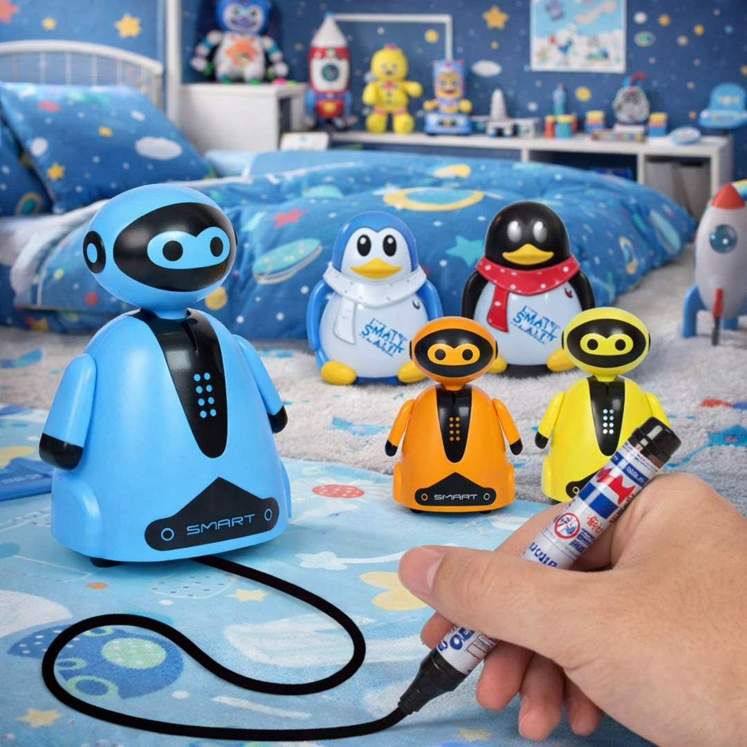 Robot do rysowania po linii – Kreatywna zabawka do rysowania z darmowymi markerami – widok produktu 1 | Kidartsy