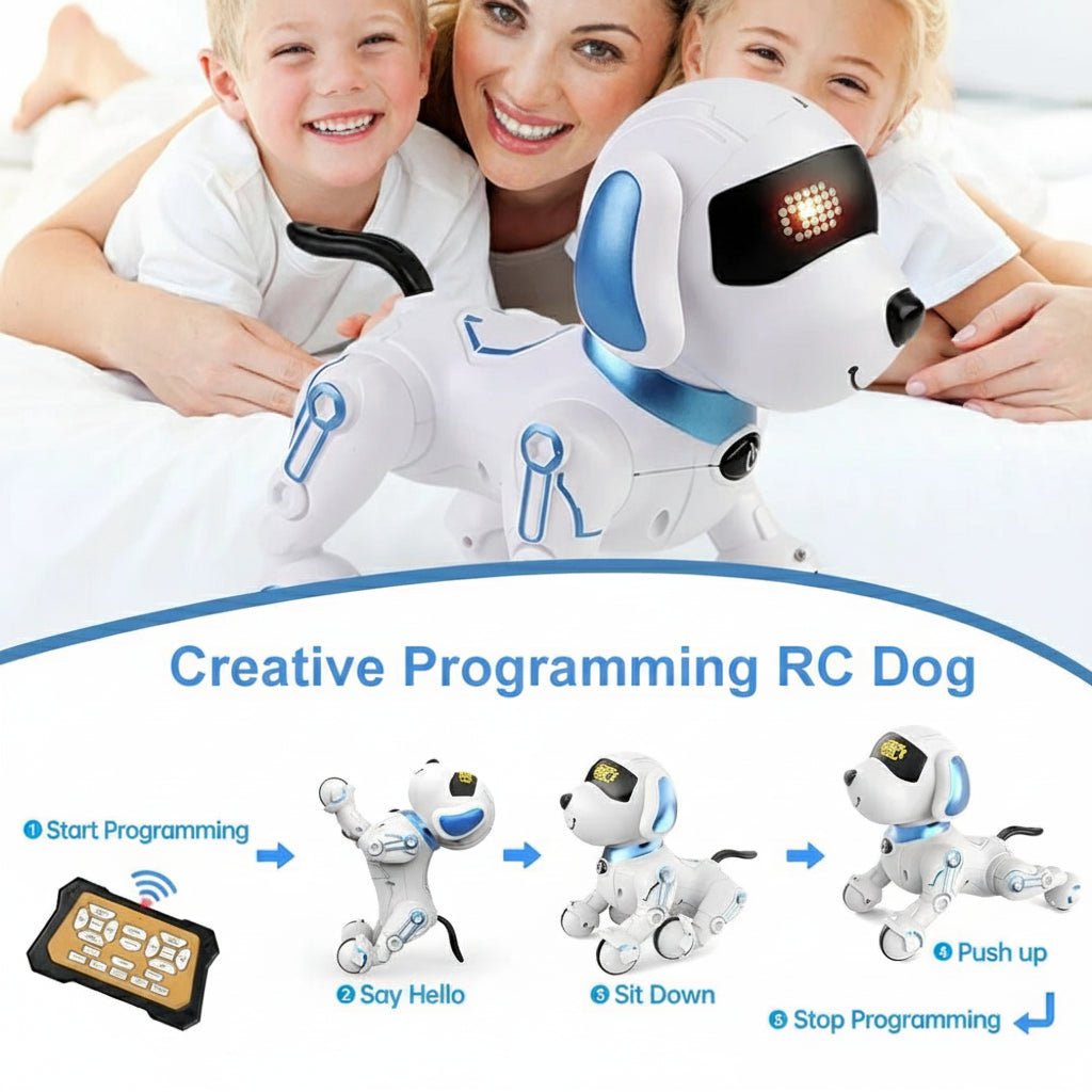 Robot piesek zdalnie sterowany, tryb programowania