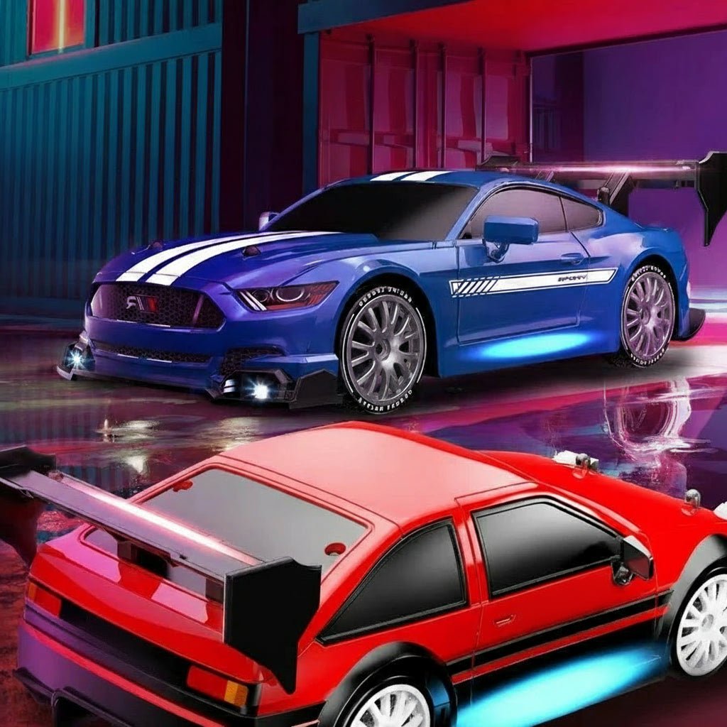 Samochód zdalnie sterowany do driftu, modele nocą