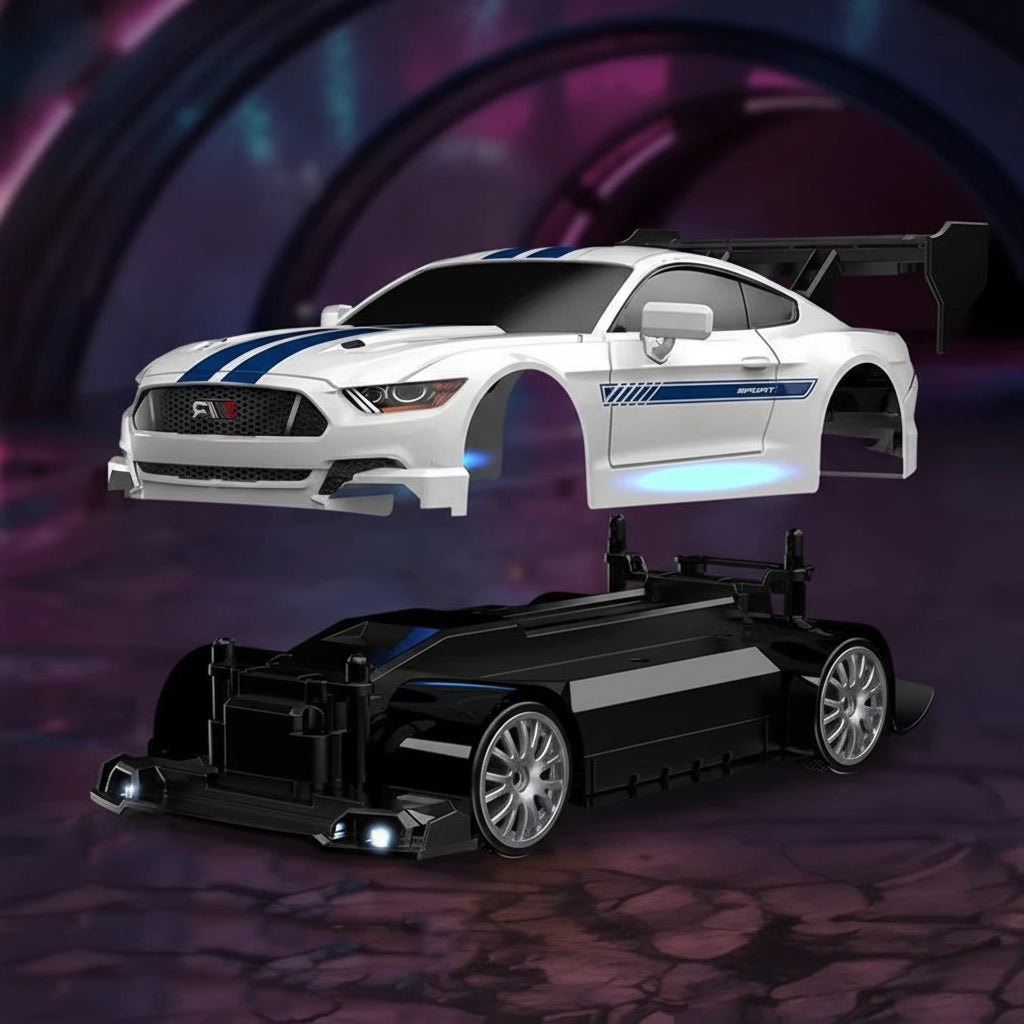 Samochód zdalnie sterowany do driftu, model biały i czarny