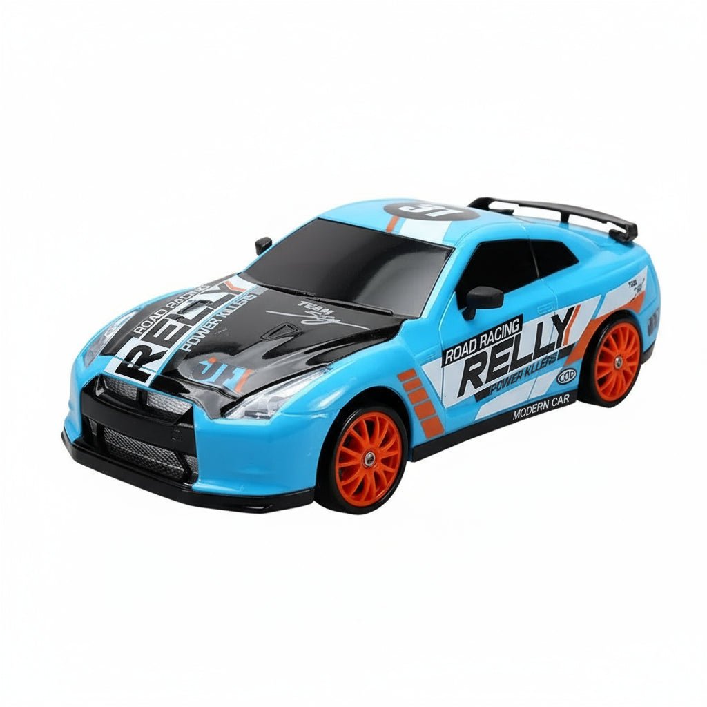 Samochód zdalnie sterowany do driftu, model błękitny
