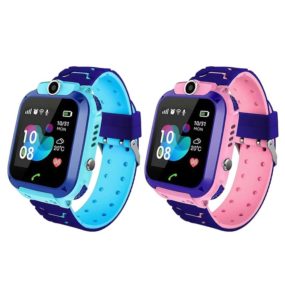 Smartwatch dla dzieci z GPS, zegarek niebieski i różowy