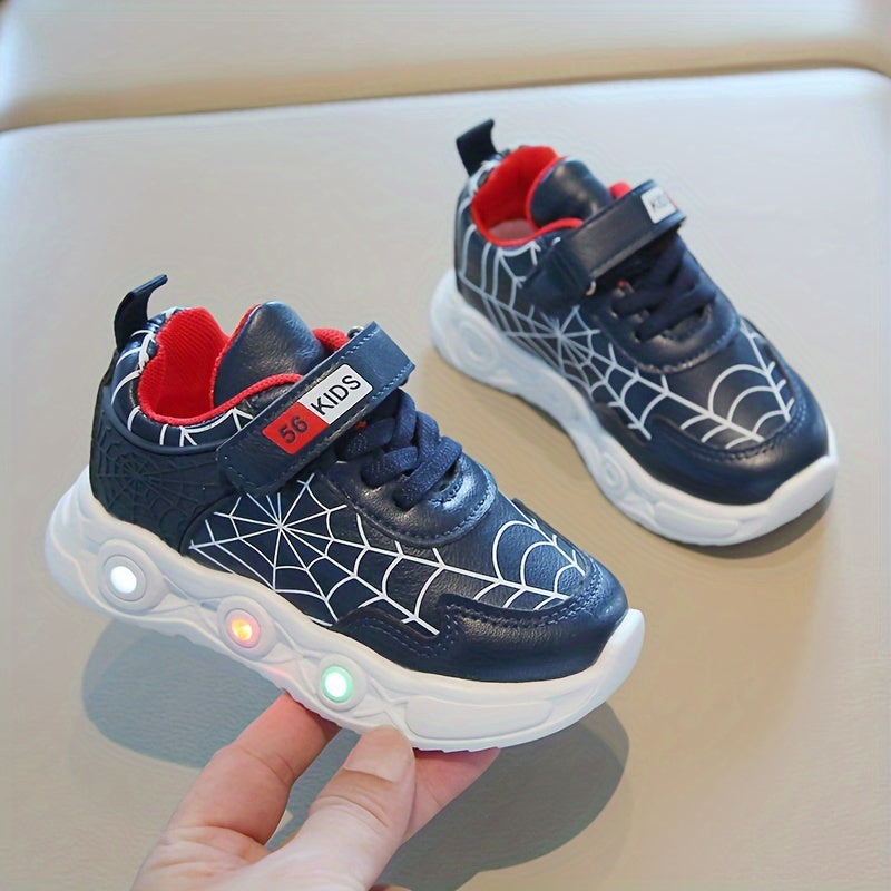 Sneakersy świecące we wzór pajęczyny