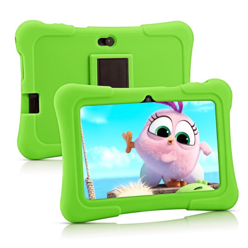 Tablet dla dzieci 7 cali, etui zielone