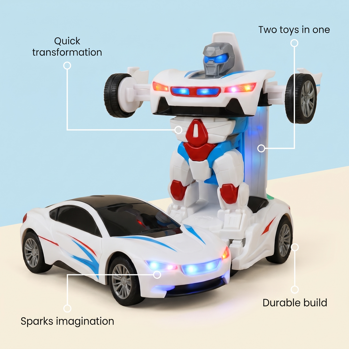 Transformujący pojazd-robot – kreatywna zabawka dla dzieci – widok produktu 3 | Kidartsy
