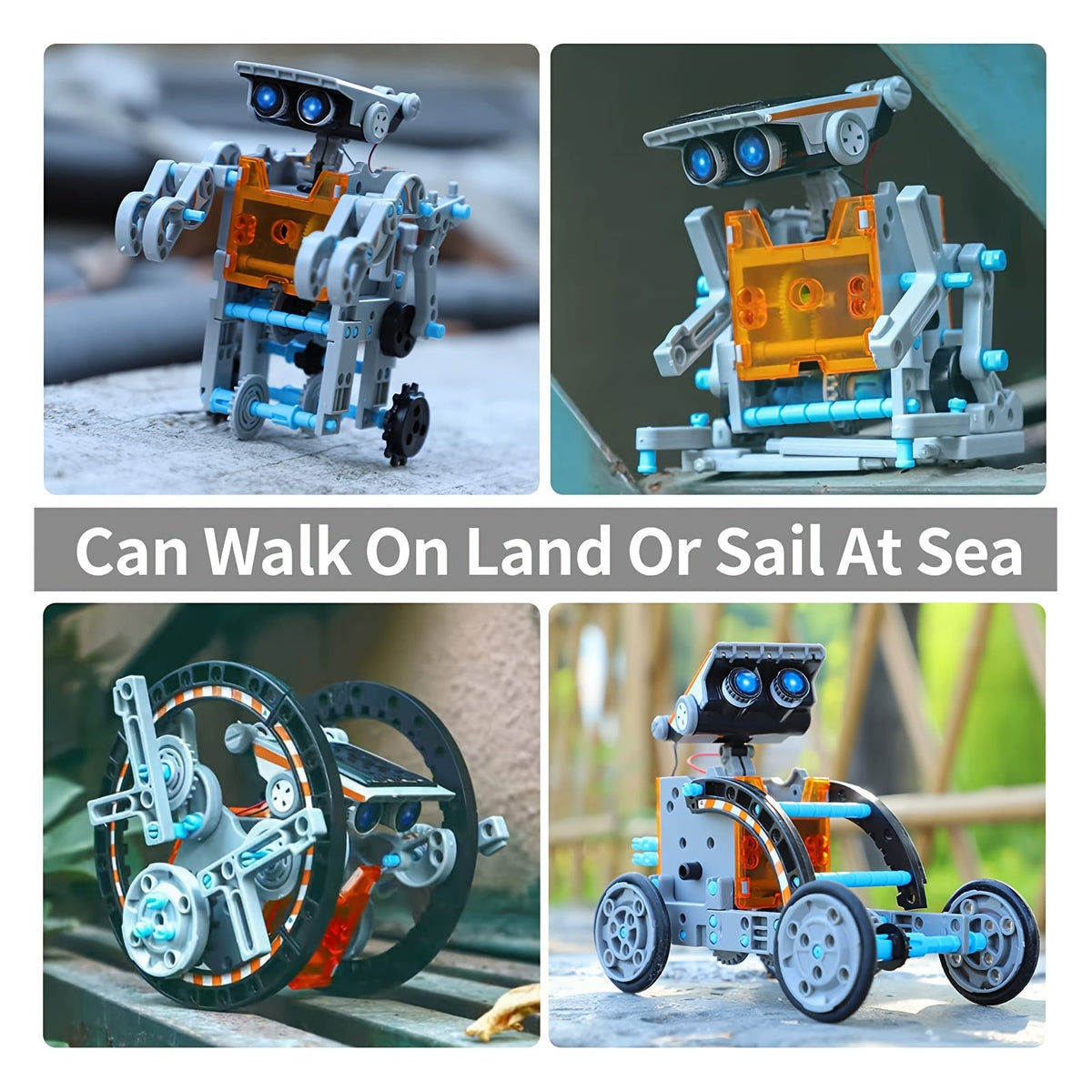 Zestaw konstrukcyjny robot solarny 12w1, modele na lądzie i w wodzie