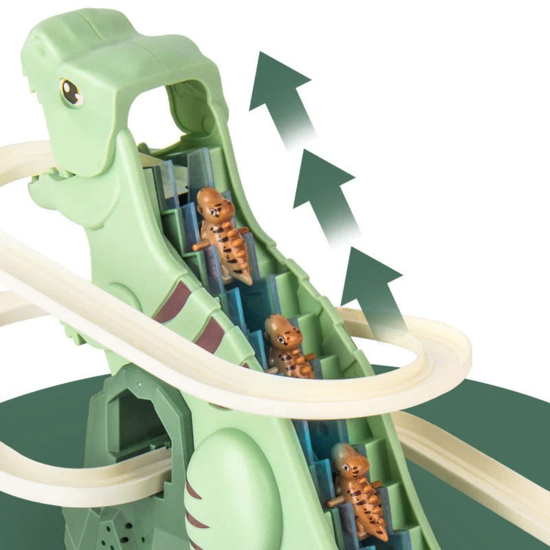Tor wyścigowy z dinozaurami, samochody z funkcją automatycznego wspinania