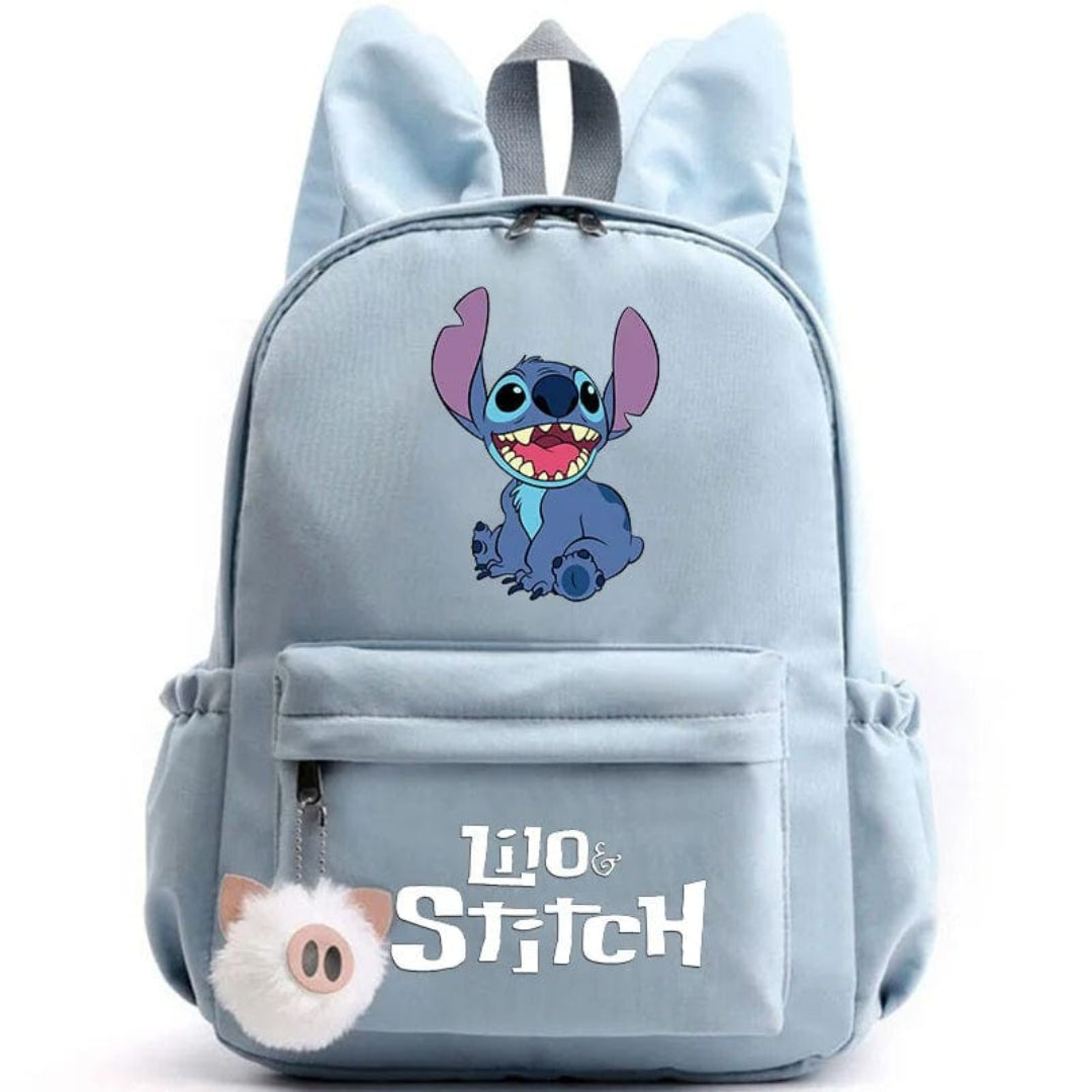 Plecak szkolny z brelokiem, torba Stitch