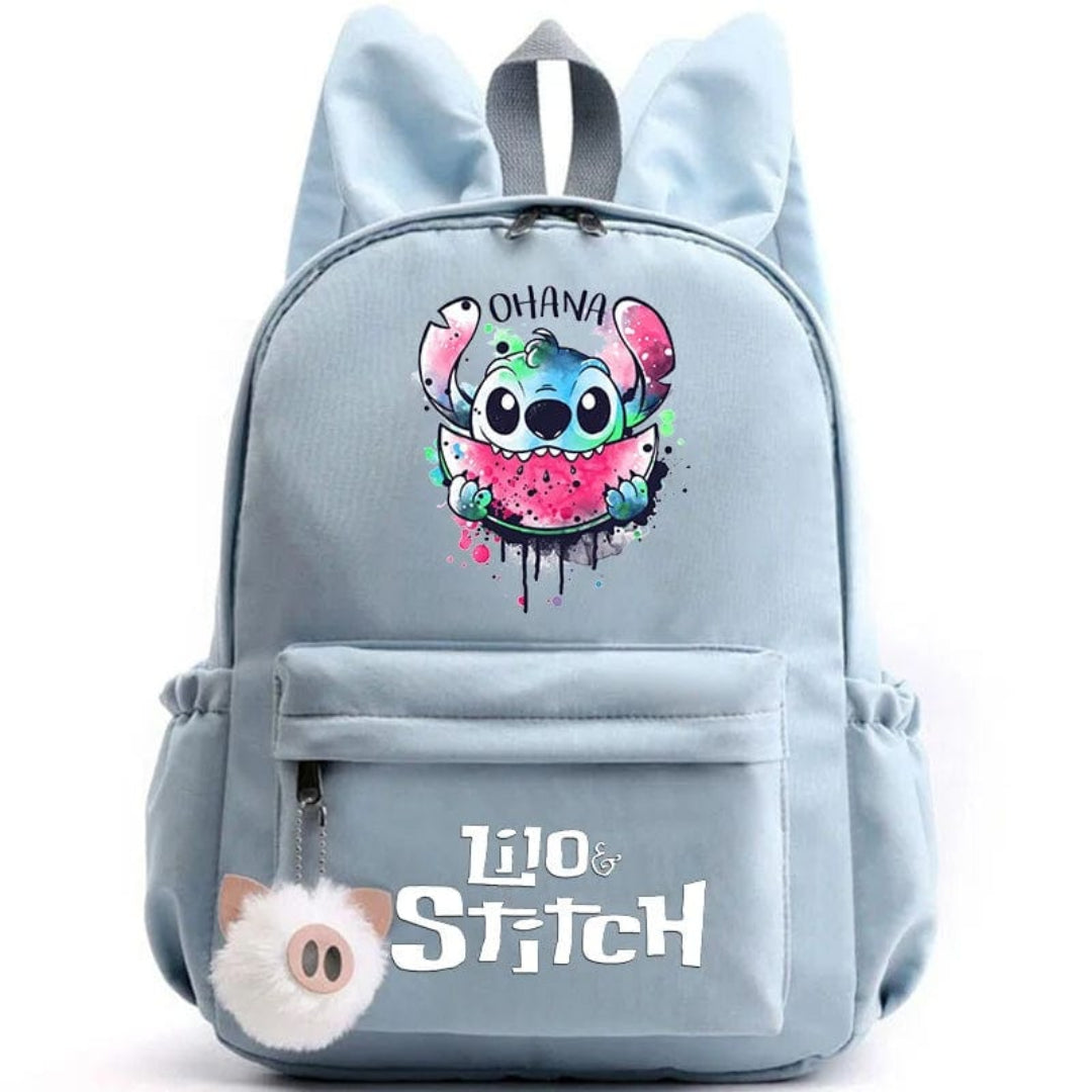 Plecak szkolny z brelokiem, torba Stitch