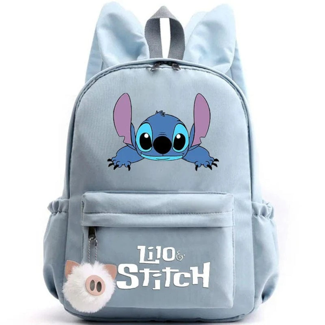 Plecak szkolny z brelokiem, torba Stitch