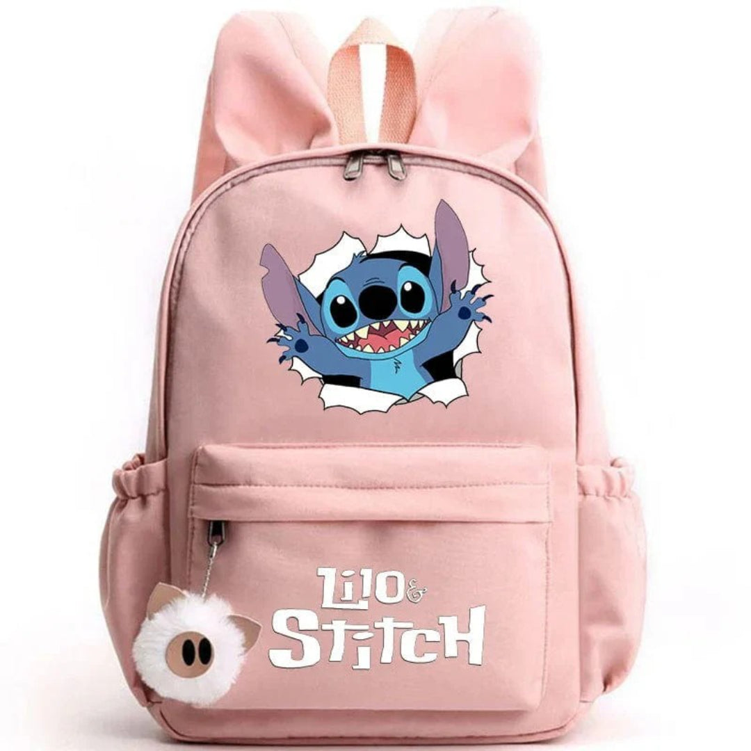 Plecak szkolny z brelokiem, torba Stitch