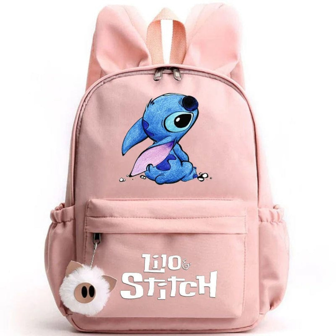 Plecak szkolny z brelokiem, torba Stitch