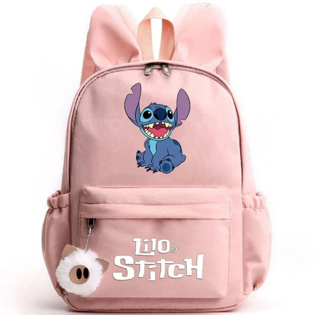 Plecak szkolny z brelokiem, torba Stitch