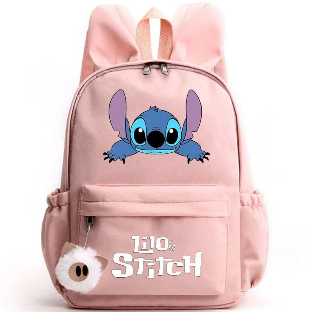 Plecak szkolny z brelokiem, torba Stitch