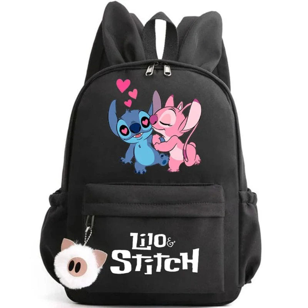 Plecak szkolny z brelokiem, torba Stitch