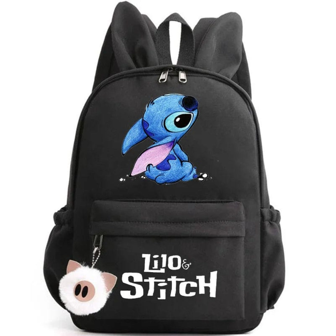 Plecak szkolny z brelokiem, torba Stitch