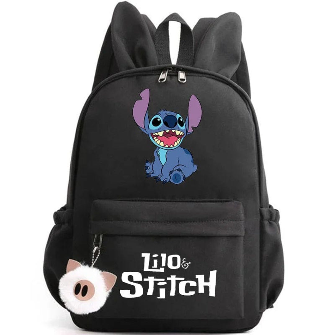 Plecak szkolny z brelokiem, torba Stitch