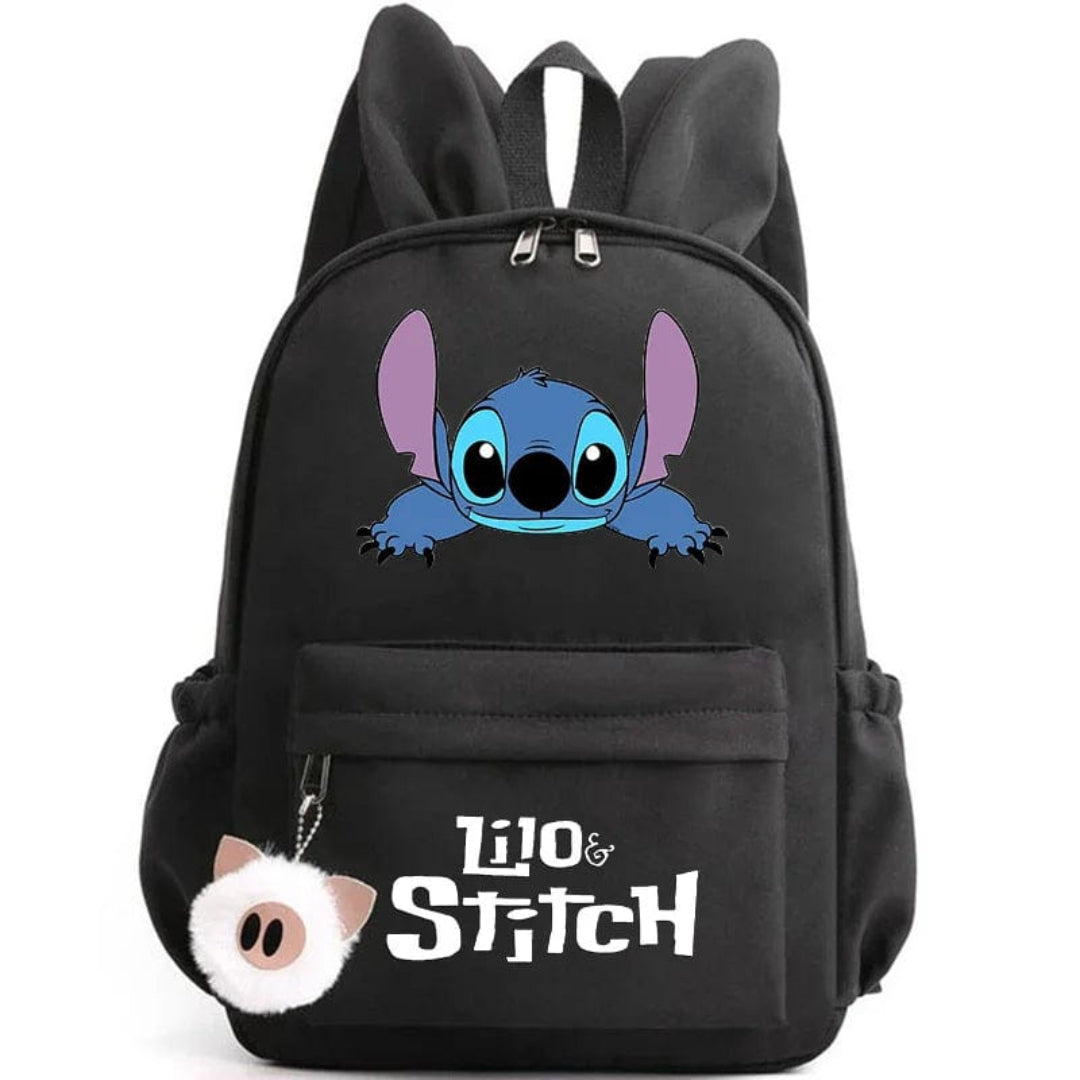 Plecak szkolny z brelokiem, torba Stitch