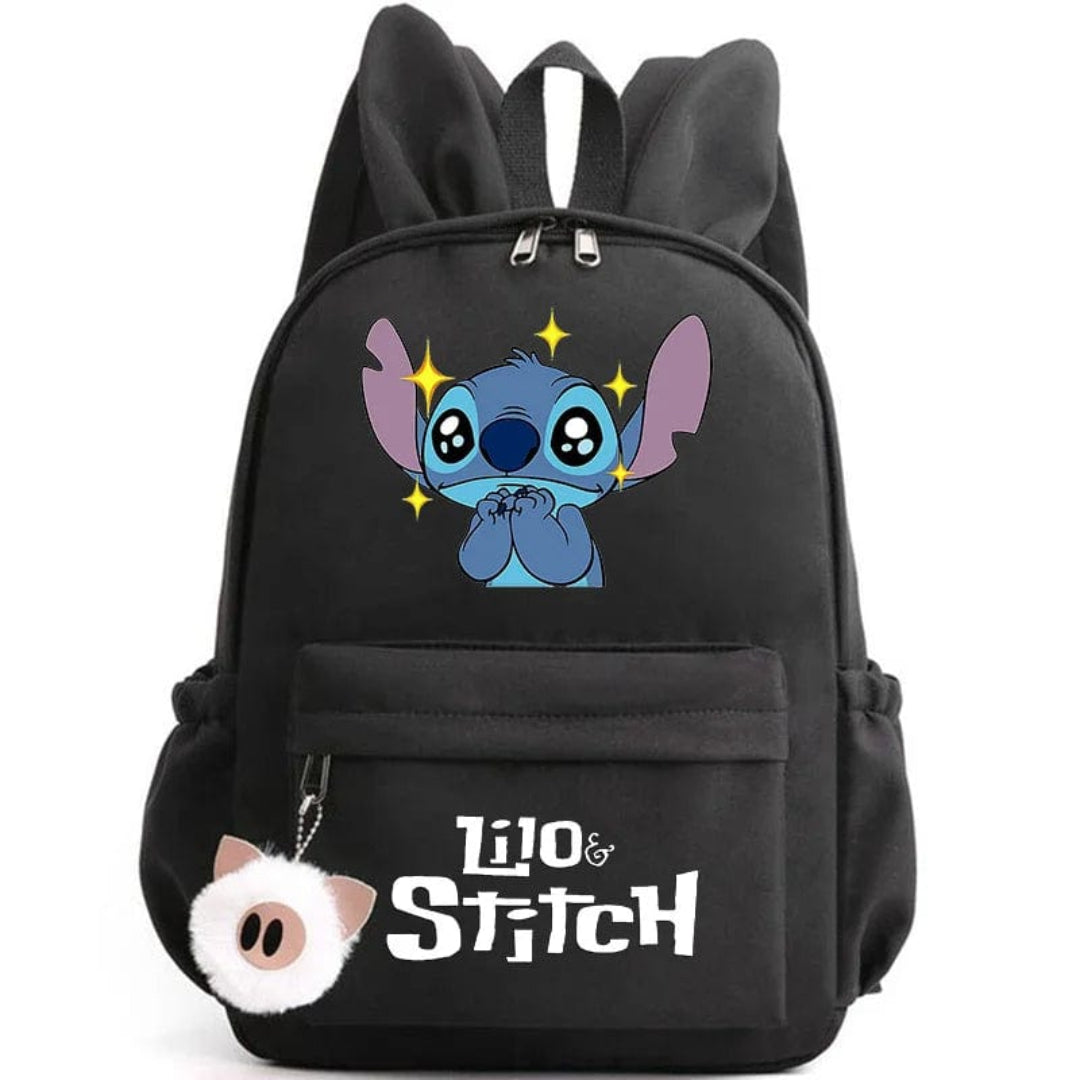 Plecak szkolny z brelokiem, torba Stitch
