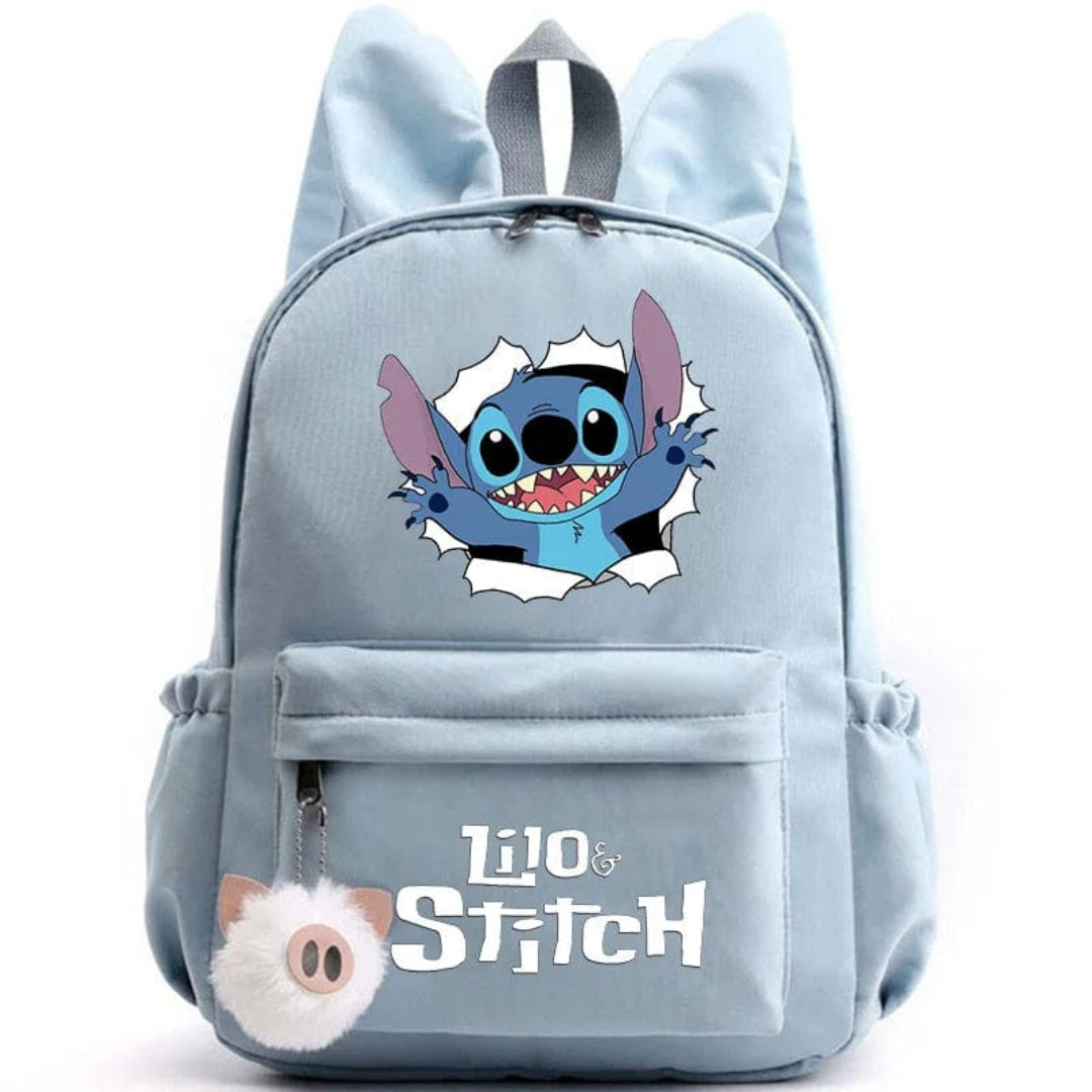 Plecak szkolny z brelokiem, torba Stitch