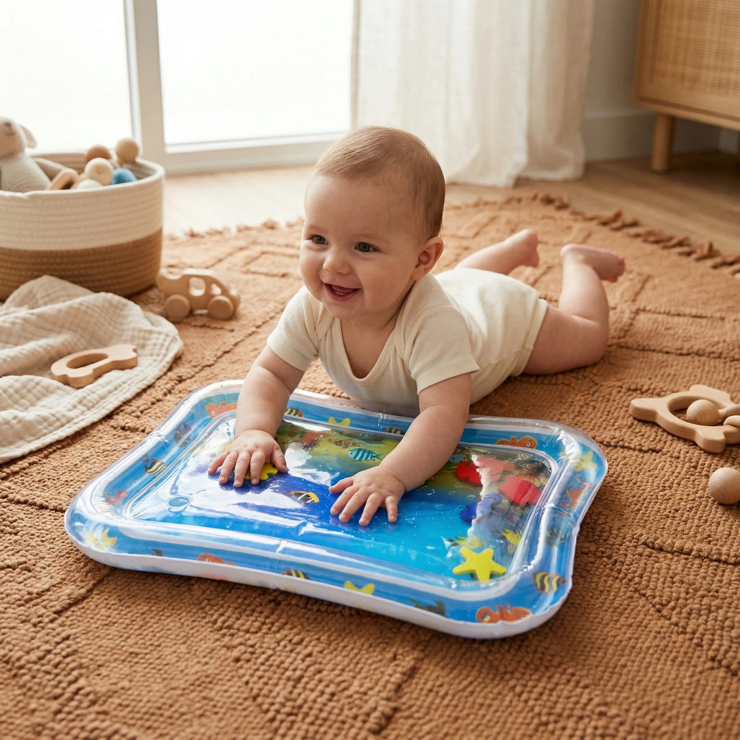 Mata wodna, sensoryczna zabawka do tummy time