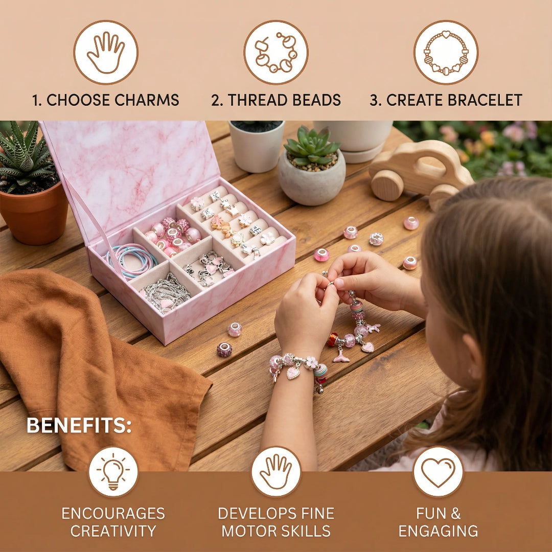 Zestaw do tworzenia biżuterii, zestaw koralików DIY