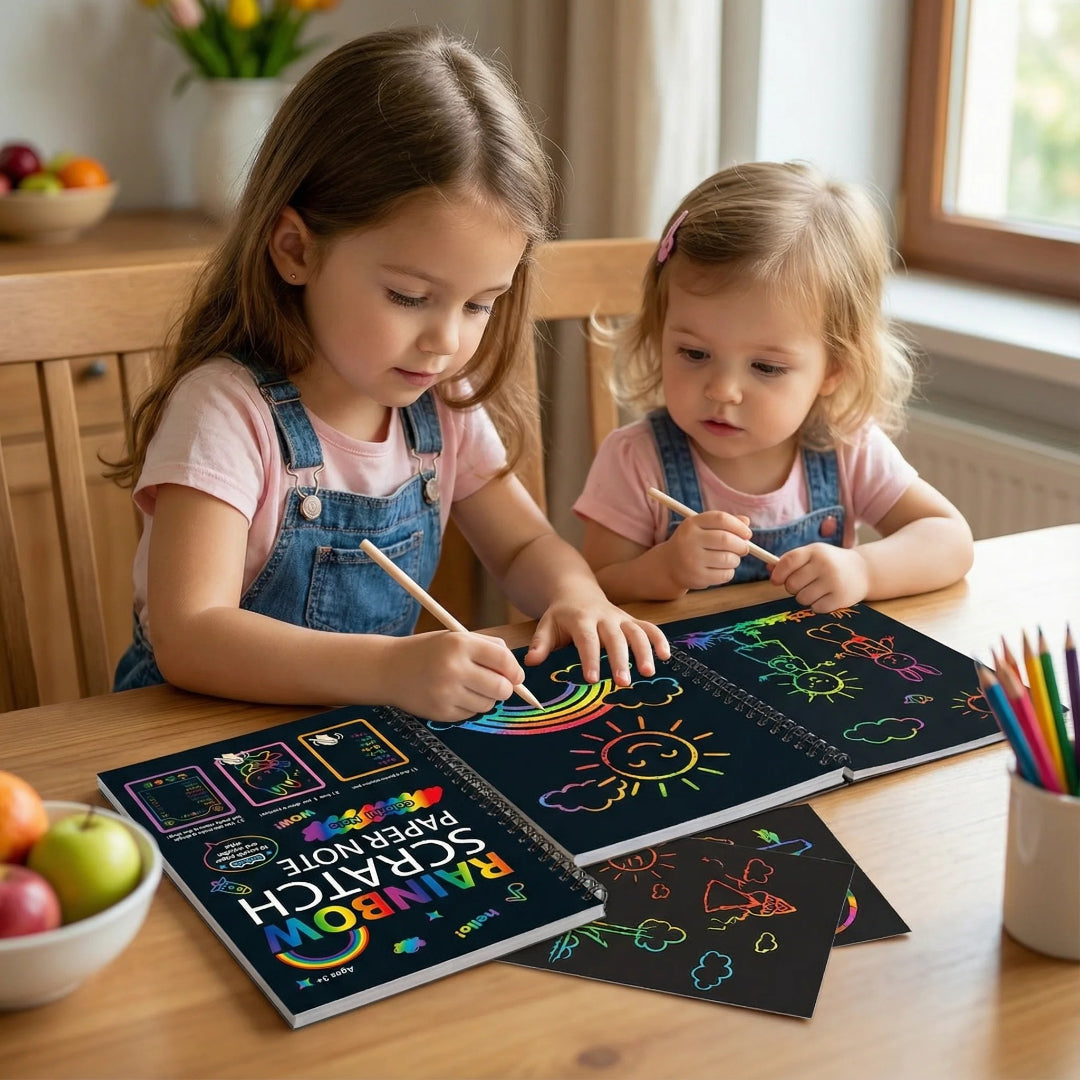 Zestaw papieru do zdrapywania, magiczne arkusze do rysowania