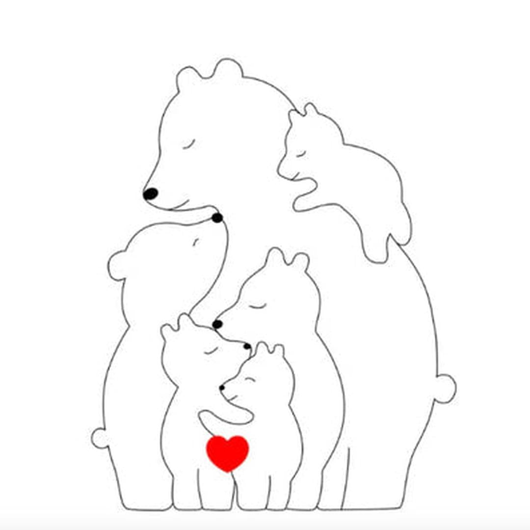 Personalizowana Rodzina Misiów – Wyjątkowy Prezent dla Rodziny