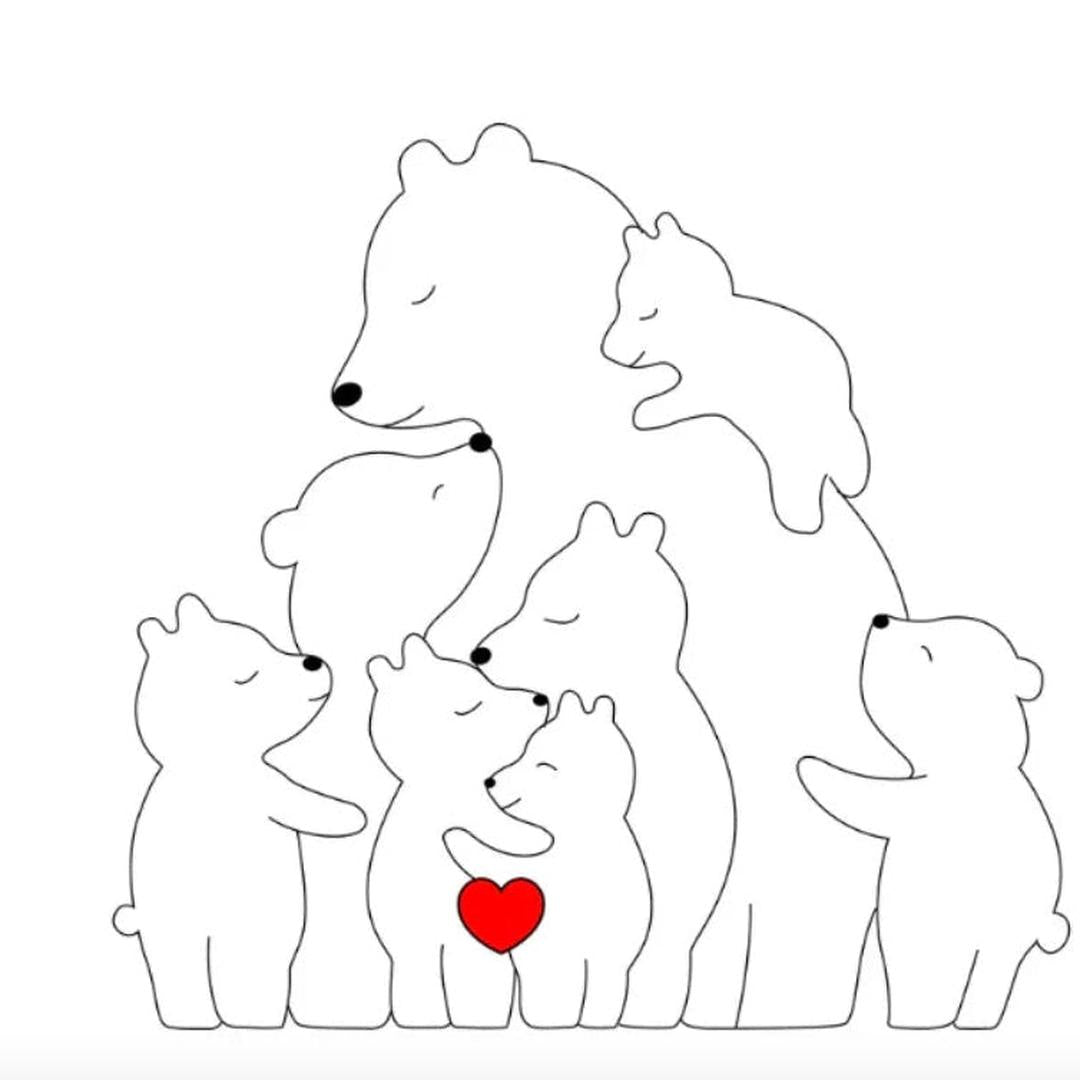 Personalizowana Rodzina Misiów – Wyjątkowy Prezent dla Rodziny