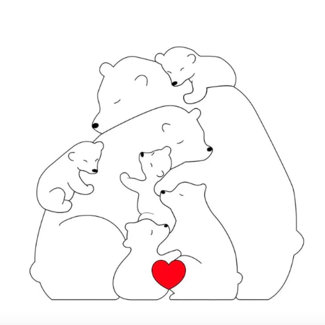 Personalizowana Rodzina Misiów – Wyjątkowy Prezent dla Rodziny