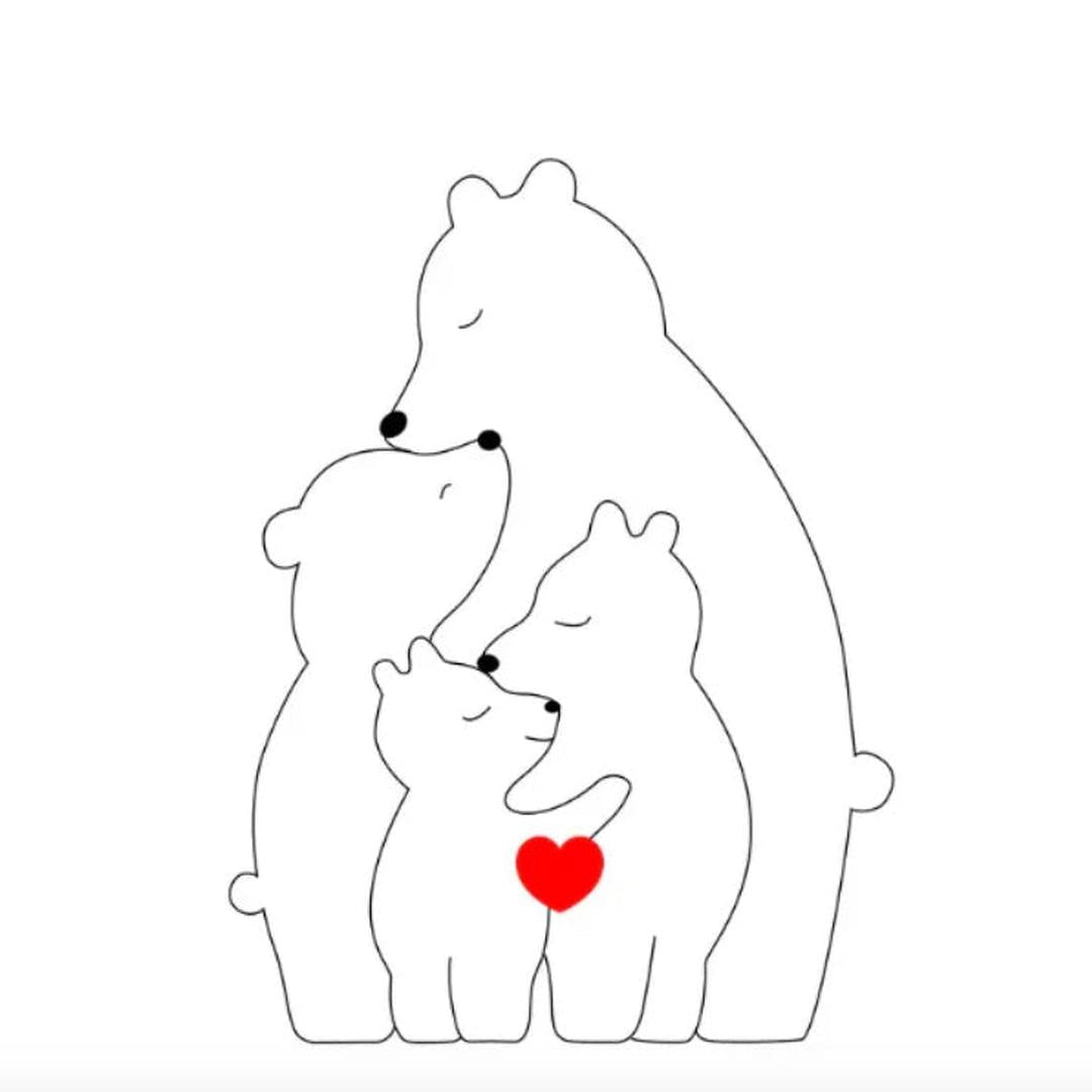 Personalizowana Rodzina Misiów – Wyjątkowy Prezent dla Rodziny