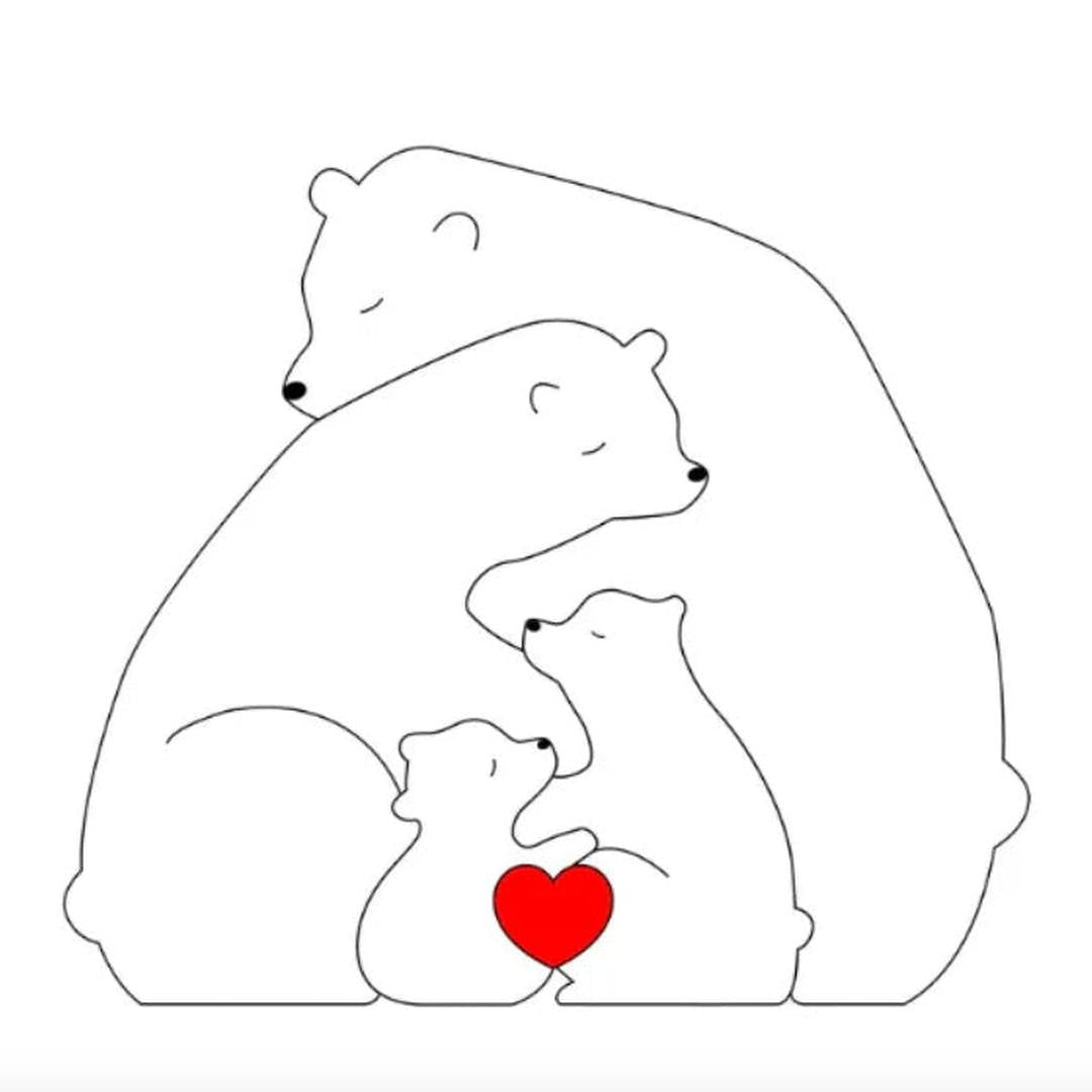 Personalizowana Rodzina Misiów – Wyjątkowy Prezent dla Rodziny