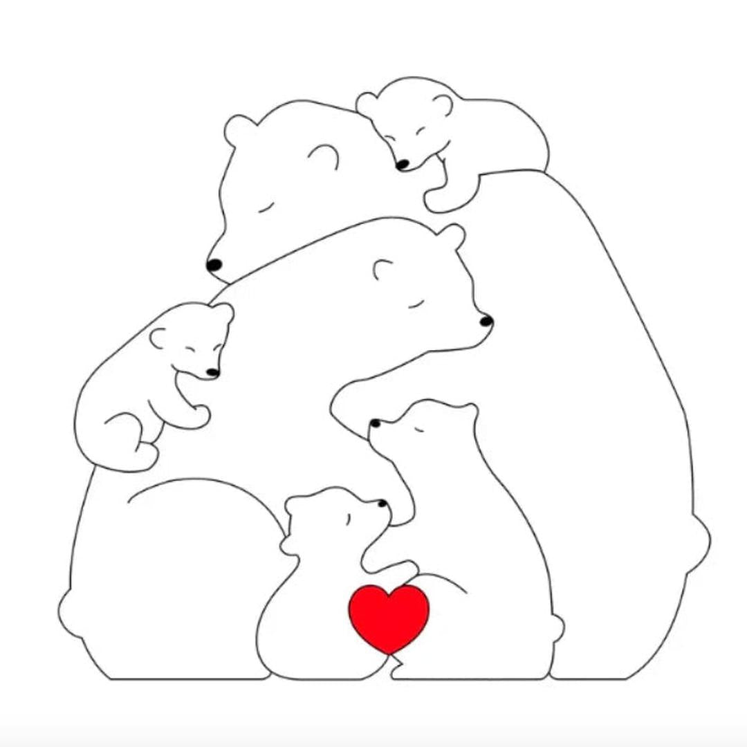 Personalizowana Rodzina Misiów – Wyjątkowy Prezent dla Rodziny