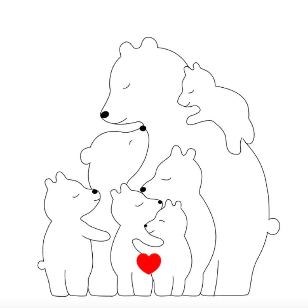 Personalizowana Rodzina Misiów – Wyjątkowy Prezent dla Rodziny