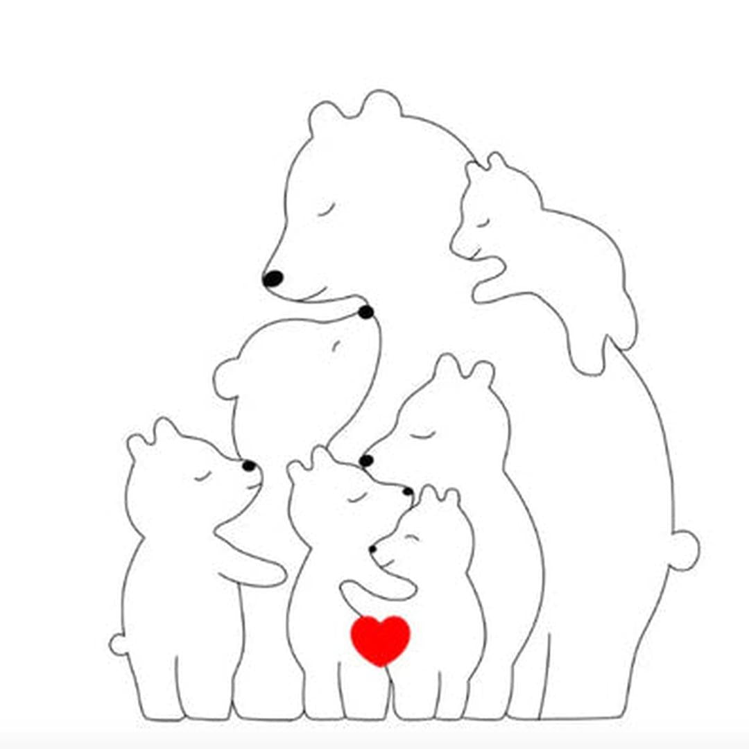 Personalizowana Rodzina Misiów – Wyjątkowy Prezent dla Rodziny