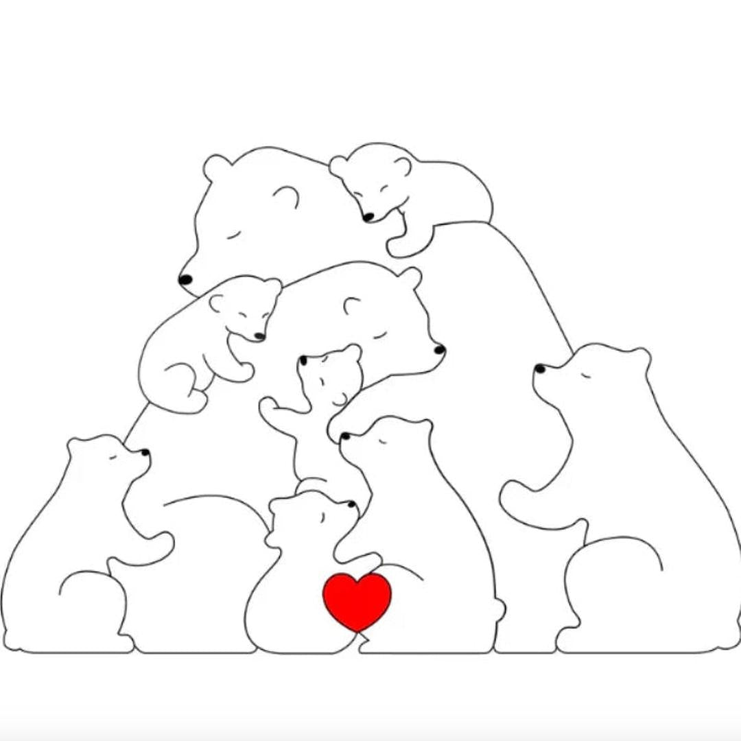 Personalizowana Rodzina Misiów – Wyjątkowy Prezent dla Rodziny