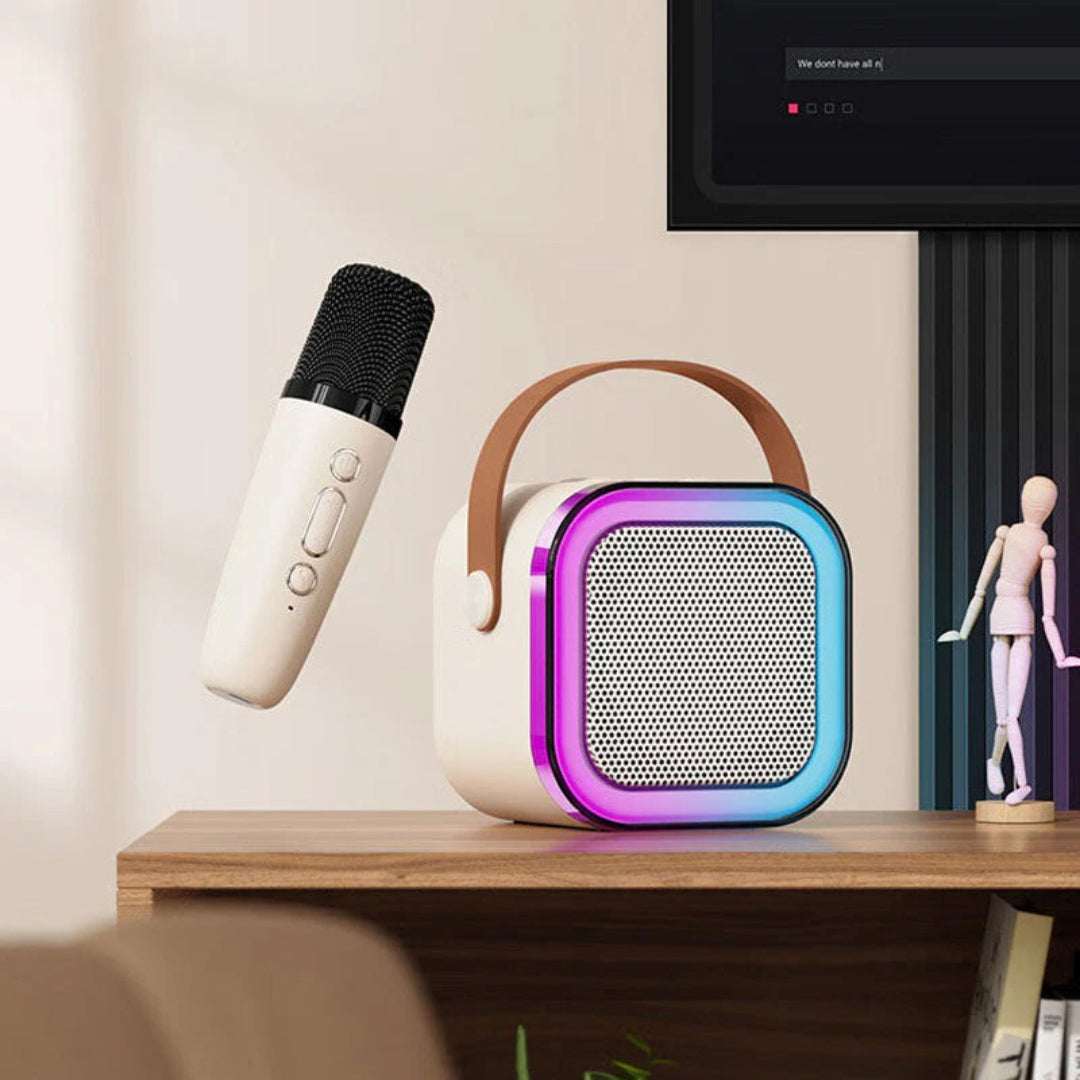 Mini zestaw karaoke, bezprzewodowy mikrofon z głośnikiem