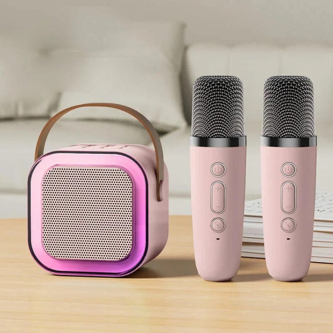 Mini zestaw karaoke, bezprzewodowy mikrofon z głośnikiem