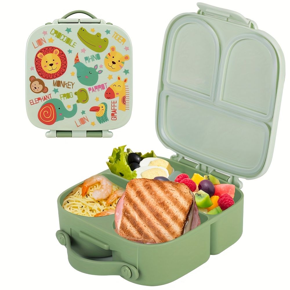 Wesoła lunchbox dla dzieci z 4 przegródkami i wyjmowanym separatorem